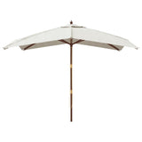 VidaXL parasol with wooden pole 300x300x273 cm sand -colored