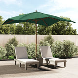 Vidaxl Parasol with wooden pole 300x300x273 cm green