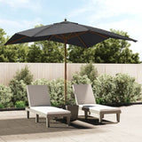Vidaxl -parasol med træpol 300x300x273 cm sort