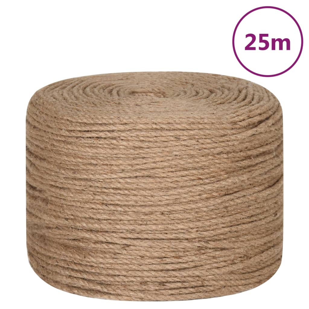 Vidaxl Rope 25 m laang 8 mm décke Jute