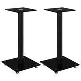 Vidaxl högtalarstandarder 2 st 1 pelare härdad glas svart