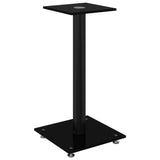 Vidaxl högtalarstandarder 2 st 1 pelare härdad glas svart