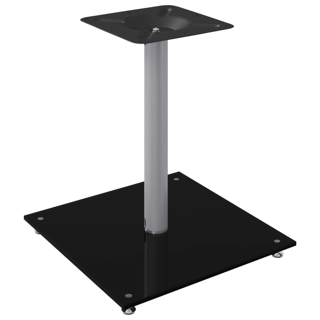 Vidaxl högtalarstandarder 2 st 1 pelare härdad glas svart och silver