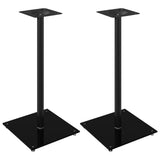 Vidaxl supports d'enceintes 2 pcs 1 pilier verre trempé noir