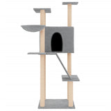 Vidaxl cat furniture with sisal scratching posts 143 cm light gray
