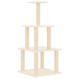 Vidaxl Cat Miwwelen mat Sisal kraazt Posts 111 cm Crème -Colored