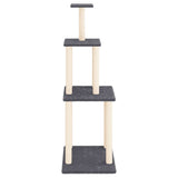 Vidaxl cat furniture with sisal scratching posts 149 cm dark gray