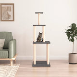 Vidaxl cat furniture with sisal scratching posts 149 cm dark gray