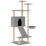 Vidaxl cat furniture with sisal scratching posts 153 cm light gray
