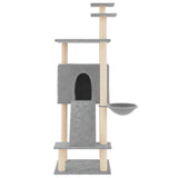 Vidaxl cat furniture with sisal scratching posts 153 cm light gray