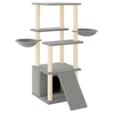 Vidaxl cat furniture with sisal scratching posts 133 cm light gray