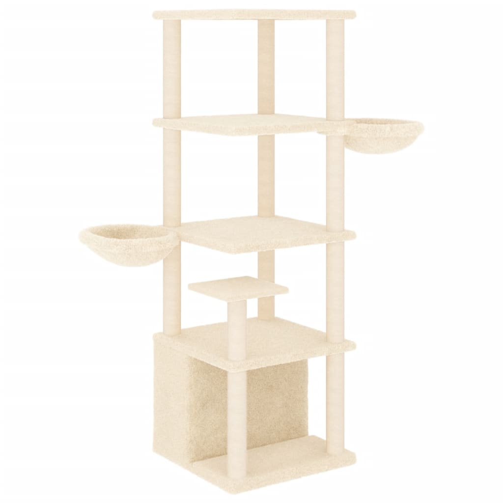 Vidaxl Cat Furniture con graffi di sisal 147 cm crema