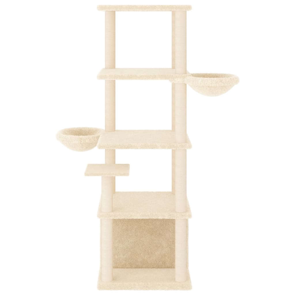 Vidaxl Cat Furniture con graffi di sisal 147 cm crema