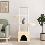 Vidaxl Cat Furniture con graffi di sisal 147 cm crema
