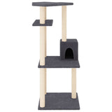 Vidaxl Cat Miwwelen mat Sisal kraazt Posts 123 cm donkel gro