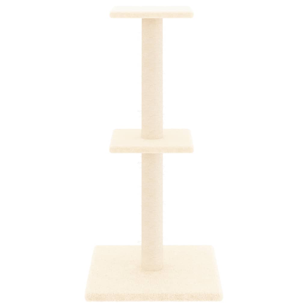 Vidaxl cat furniture with sisal scratching posts 73 cm cream -colored