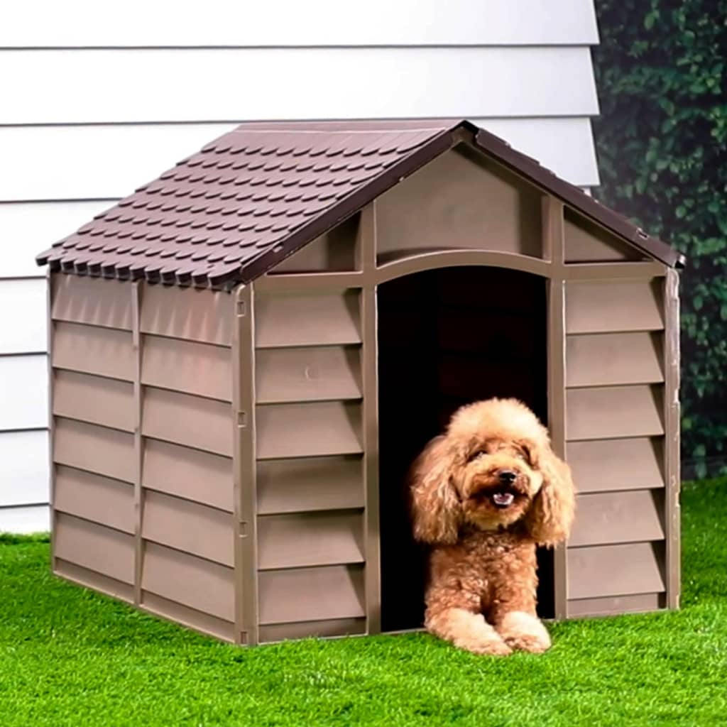 Vidaxl dog loft 86x84x82 cm polypropene brown