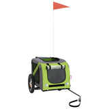 Vidaxl Dog bike trailer Oxford fabric and iron green and gray