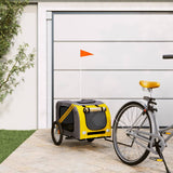 Vidaxl Dog bike trailer Oxford fabric and iron yellow and gray