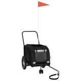 Vidaxl Dog Bike Trailer Oxford Fabric und Eisenschwarz