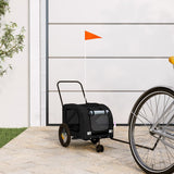 Vidaxl Dog Bike Trailer Oxford Fabric und Eisenschwarz