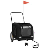 Vidaxl Dog Bike Trailer Oxford Fabric und Eisenschwarz