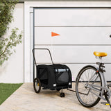 Vidaxl Dog Bike Trailer Oxford Fabric und Eisenschwarz