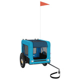 Vidaxl Psí kola Trailer Oxford a Iron Blue and Black
