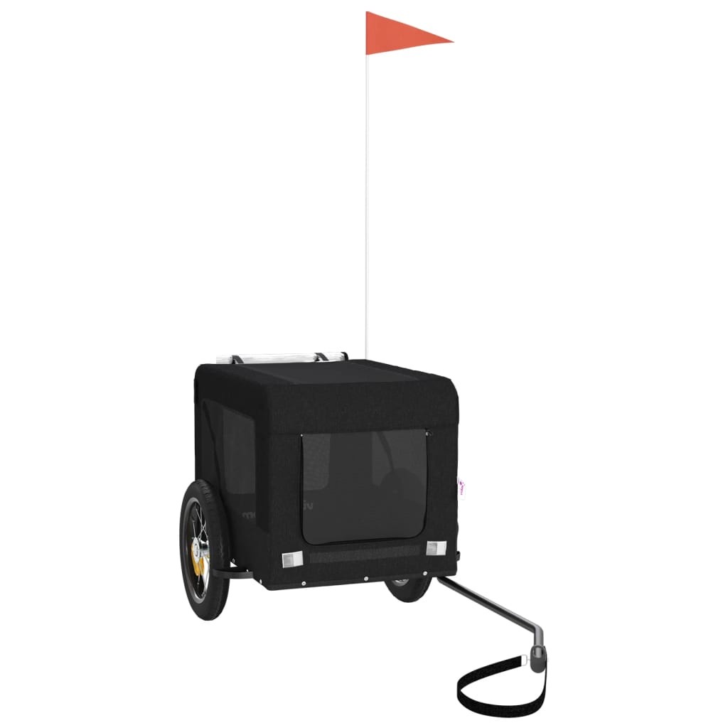Vidaxl Dog Bike Trailer Oxford Fabric und Eisenschwarz