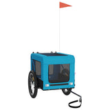 Vidaxl Psí kola Trailer Oxford a Iron Blue and Black