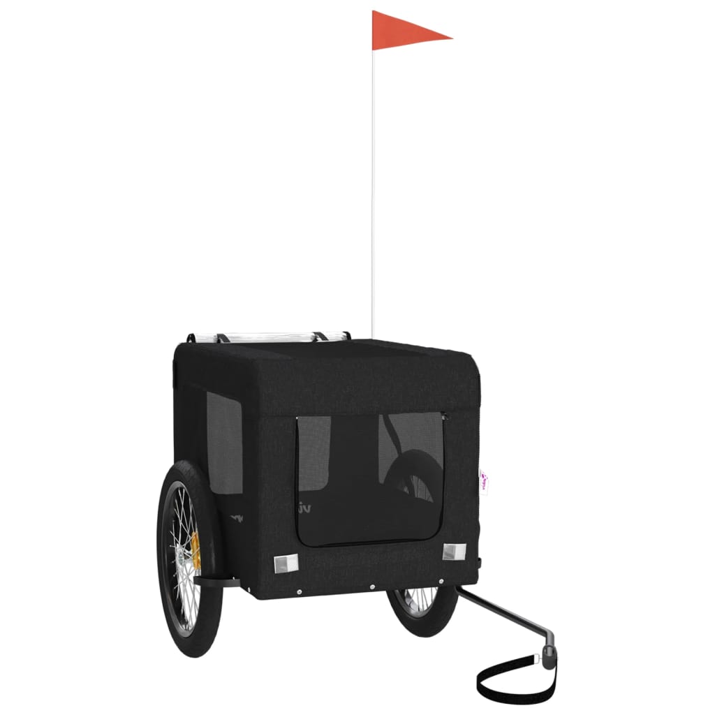 Vidaxl Bike Railer de bicicleta Oxford y hierro negro