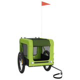 Vidaxl Dog Bike Trailer Oxford stof og jerngrøn og sort