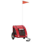 VidaXL Dog bike trailer Oxford fabric and iron red