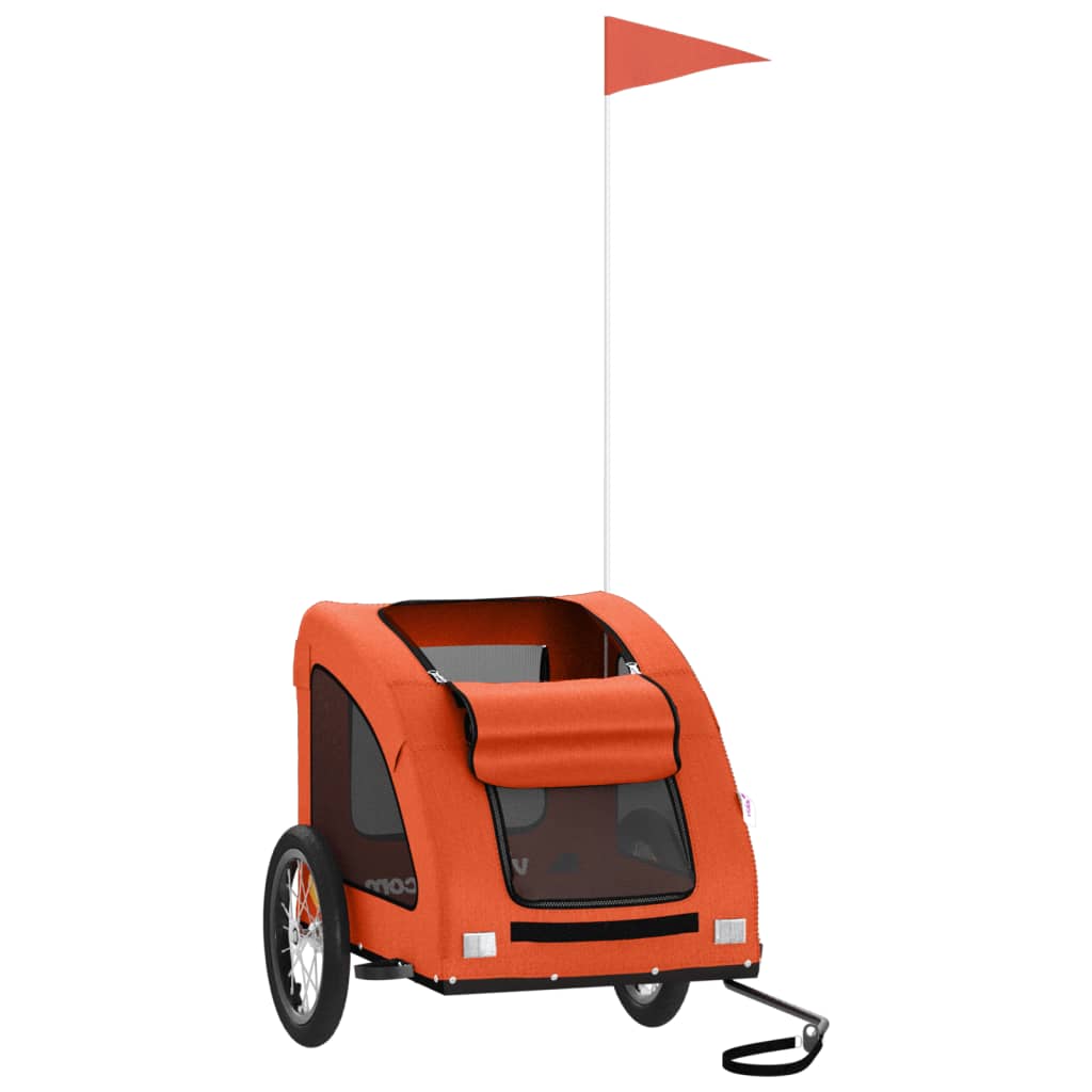 Vidaxl Bike Trailer Oxford a Iron Orange