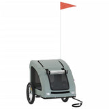 Vidaxl Dog Bike Trailer Oxford stof og jerngrå