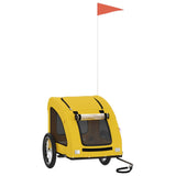 Vidaxl Dog Bike Trailer Oxford Stoff og jerngul