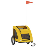 Vidaxl Dog Bike Trailer Oxford Stoff og jerngul