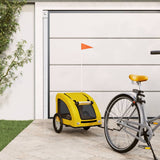 Vidaxl Dog Bike Trailer Oxford Stoff og jerngul