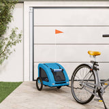 Vidaxl Dog Bike Trailer Oxford Stof og Iron Blue