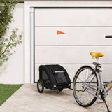 Vidaxl Dog Bike Trailer Oxford Fabric and Iron Black