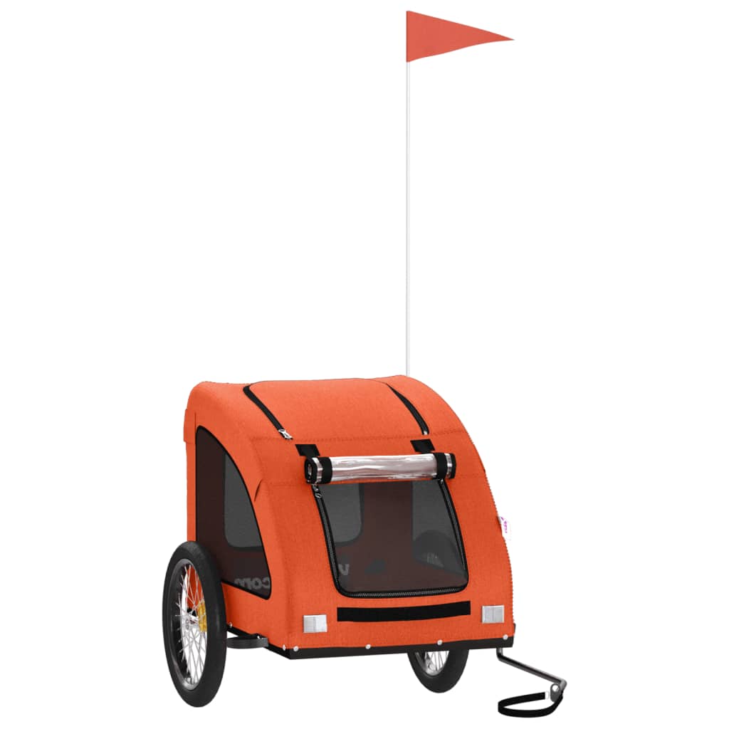 Vidaxl Bike Trailer Oxford a Iron Orange