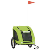 Vidaxl Dog Bike Trailer Oxford Tessuto e Green di ferro