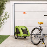 Vidaxl Dog Bike Trailer Oxford Tessuto e Green di ferro