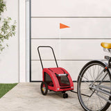 Vidaxl Dog Bike Trailer Tessuto Oxford e Red di ferro