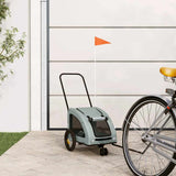 Vidaxl Dog Bike Trailer Tessuto Oxford e grigio ferro