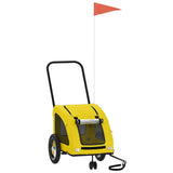 Vidaxl Dog Bike Trailer Oxford Tessuto e ferro giallo
