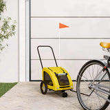 Vidaxl Dog Bike Trailer Oxford Tessuto e ferro giallo