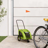 Vidaxl Dog Bike Trailer Oxford Tessuto e Green di ferro