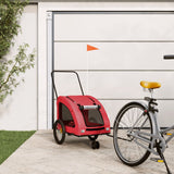 Vidaxl Dog Bike Trailer Tessuto Oxford e Red di ferro