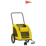 Vidaxl Dog Bike Trailer Oxford Tessuto e ferro giallo
